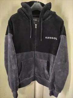 KANGOL　シルキーフリース切替パーカー