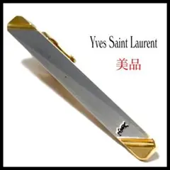 美品✨イヴサンローラン ネクタイピン タイピン シルバー×ゴールド