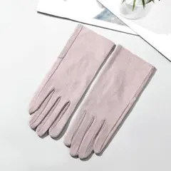 UV手袋　くすんだ紫　薄手　無地　メッシュ　滑り止め加工　UVカット　スマホ対応