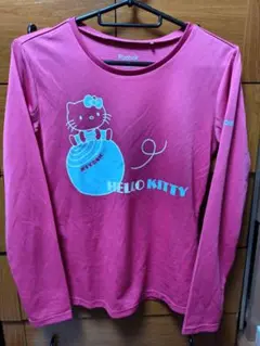 HELLO KITTYハローキティ MサイズReebokコラボ長袖Tシャツピンク