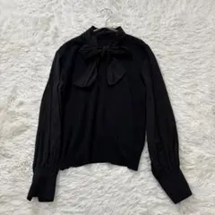 ギャザーシャツ 黒