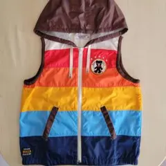 美品 MIKI HOUSE DOUBLE.B フード付きベスト 120