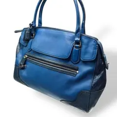Coach Poppy ColorBlock Shoulder blue