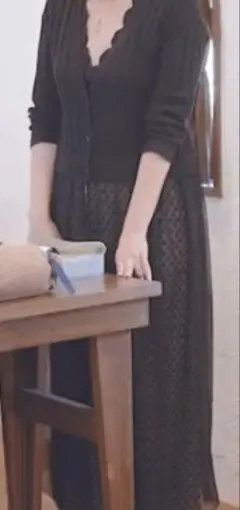 レイビームス　ニット&シースルーワンピース