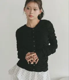 VANNIE U リングスナップシャーリングシアートップス／カーディガンのサムネイル