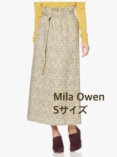 Mila Owen ミラオーウェン ジャガードスカート ベージュ 0サイズ