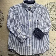 92 H&M 長袖シャツ　フォーマル　水色　90