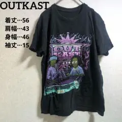 OUTKAST 半袖Tシャツ 黒 ラップ アーティスト プリントTシャツ