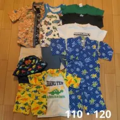 110・120　子供服まとめ売り　男の子　水着　帽子　甚平