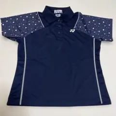 【ヨネックス】シャツカラーベリークールLレディースバドテニスウェア肩袖水玉切り替