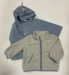 デイブベラ　3wayアウター　2点セット　フリース　ワニ　73サイズ