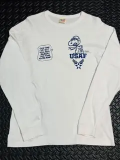 スヌーピー USAF 長袖カットソー BUZZ RICKSON'S ホワイト　Ｌのサムネイル
