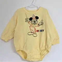 ディズニーベビー ミッキー 刺繍 ロンパーストレーナー 70-80cm