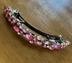 装飾的なヘアクリップ ピンクストーン