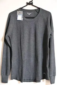 Champion ワッフル 長袖Tシャツ M グレー 未使用 タグ付き