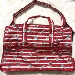 リトルミィ　ボストンバッグ　ボーダー　赤　白　ムーミン