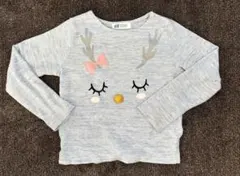 H&M トナカイ刺繍 ニットセーター US 4-6Y