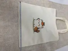 アイボリー 猫イラスト トートバッグki