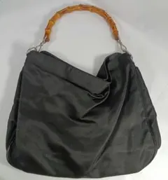 GUCCI ナイロン　ハンドバッグ　バンブー
