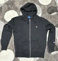 美品 Champion 黒 フルジップパーカー L