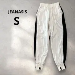 ジーナシス　S ジョガーパンツ　スウェットパンツ　モノトーン　黒　白