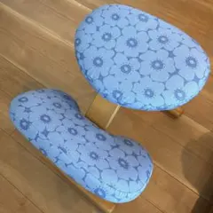 【デニム風フラワー】バランスチェアイージー　カバーのサムネイル