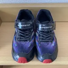 SUPERSTAR ベルト付きスニーカー ブラック/レッド　20.0cmEE