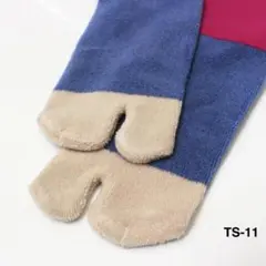 足袋ソックス 靴下 パイル生地 コーマ綿 もこもこ 防寒 極厚 ピンク X6f