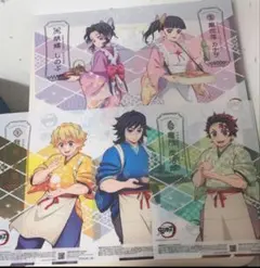 鬼滅の刃　セブンイレブン　クリアポスター　5枚コンプリートセット