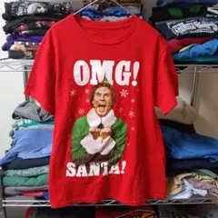 00sヴィンテージ ユニセックスM OMGキャラ赤レッドtシャツ メンズ海外古着