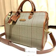 【極希少　美品】ポロラルフローレン　千鳥格子　ボストンバッグ　2way　大容量