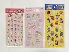 クレヨンしんちゃん ぷっくりステッカー シールがいっぱい ふわふわシール 3点
