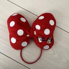 ミニーマウス 水玉 ビックリボン ヘアゴム