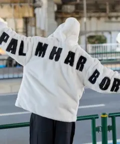 ホワイト フリースジャケット 背面デザイン