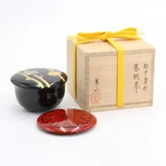 茶道具 古物品 春秋棗 蓋2枚付 即中斎好 紙箱入 茶道具 古物品 春秋棗 蓋2枚付 即中斎好 紙箱入 2025年