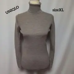 未使用☆UNIQLO♡グレージュ色タートルネック セーター 長袖