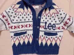 Lee アーガイル柄 ニットカーディガン フリーサイズ