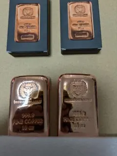 五本セット　ポーランド ゲルマニア 純銅 赤金 10常衡オンス キャスト バー 新品) ポーランド ゲルマニア 純銅 赤金 10常衡オンス キャスト バー
