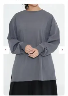 ハートマーケット　　スリットゆったりチュニック　フリーサイズ　　チャコール