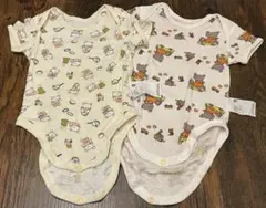 絵本コレクションボディスーツ　しろくまちゃん　こぐまちゃん　2枚セット　70