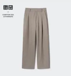 UNIQLO ブラッシュドジャージータックワイドパンツS