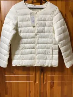 中綿入りダウン風ジャケット　ホワイト系　XLサイズ