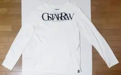 G-STAR RAW 　ロゴ 　長袖 白 Tシャツ