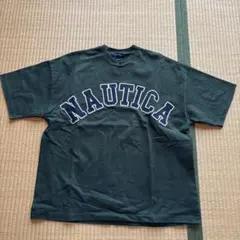 NAUTICA ダークグリーン ロゴTシャツのサムネイル