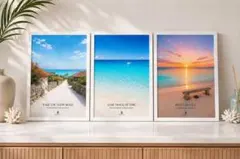 沖縄 Okinawa ポスター アート フレーム 松 サイトシーイング 青 人気