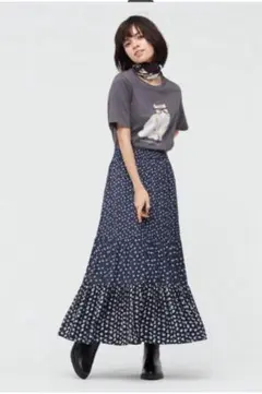 【新品】UNIQLO ポール&ジョー　花柄ティアードスカート