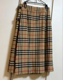 BURBERRY ノバチェック柄　プリーツスカート　巻きスカート