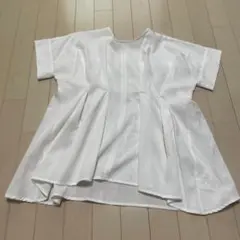 ホワイトオーバーサイズシャツ 半袖　シェトワ