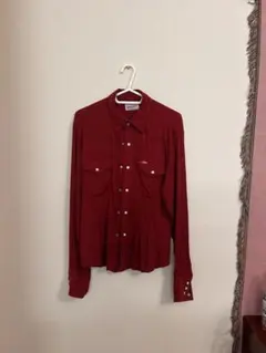 Wrangler ウエスタンシャツ 長袖 レッド F5512-69