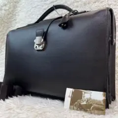 美品⚫︎ダンヒル ダレスバック ビジネスバック サフィアーノ 本革 ブラック